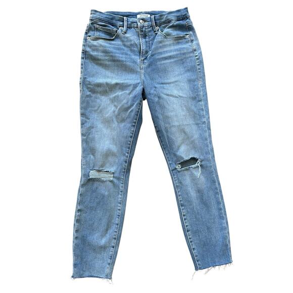 Good American Good Waist‎ Jeans 8 / 29 Blue High Rise Skinny Distressed Grunge - Picture 10 of 14